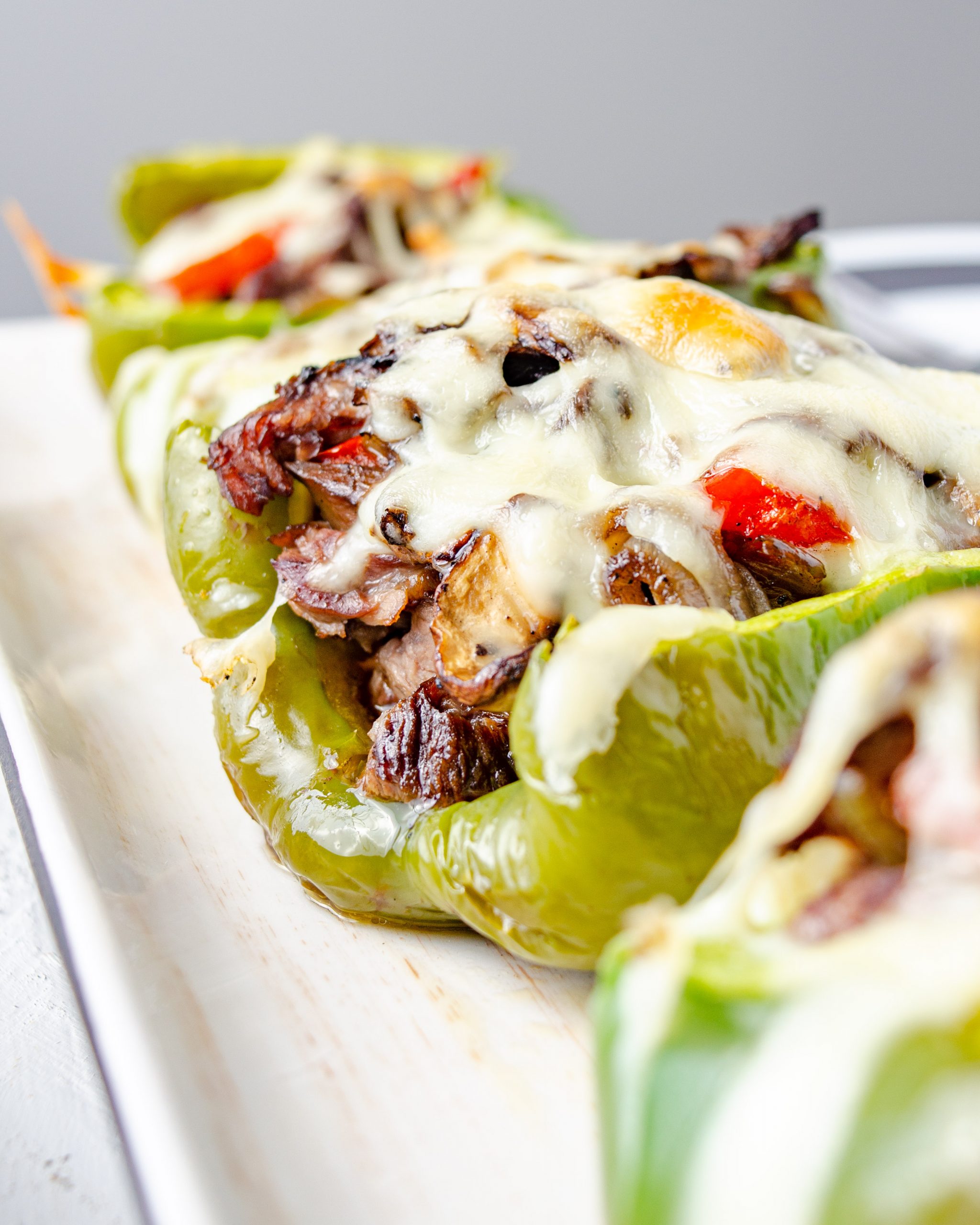 Philly Cheesesteak Stuffed Peppers, cheesesteak stuffed peppers