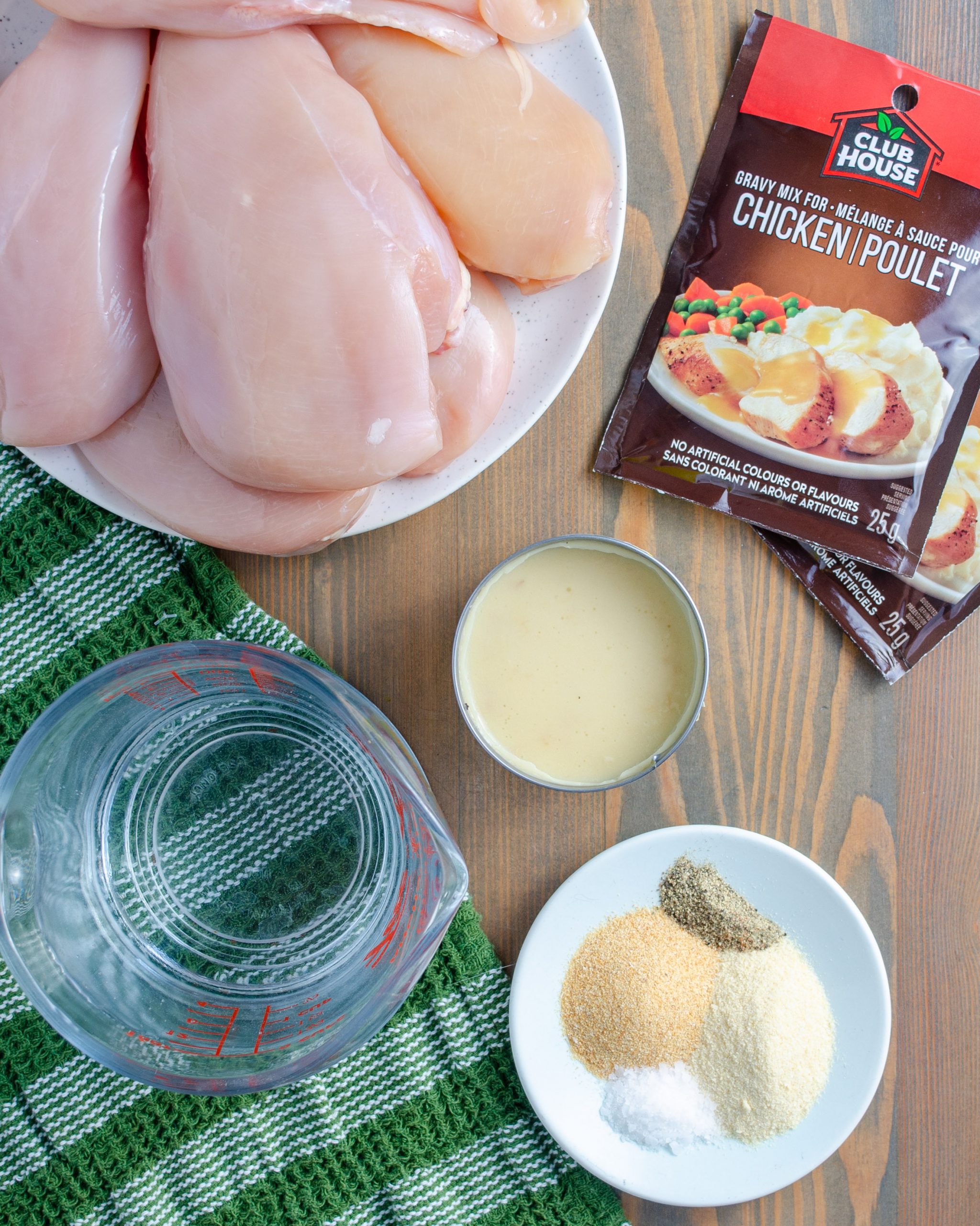 Slow Cooker Chicken and Gravy ingredients