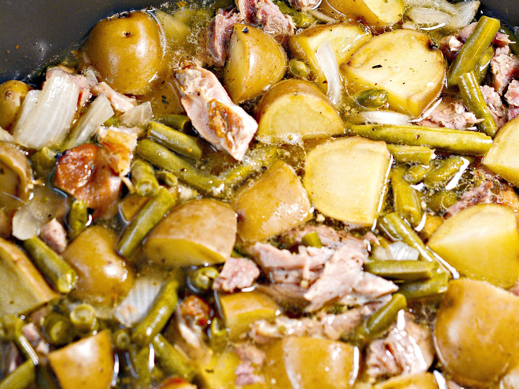 Slow Cooker Ham, Green Beans, and Potatoes Sweet Pea's Kitchen