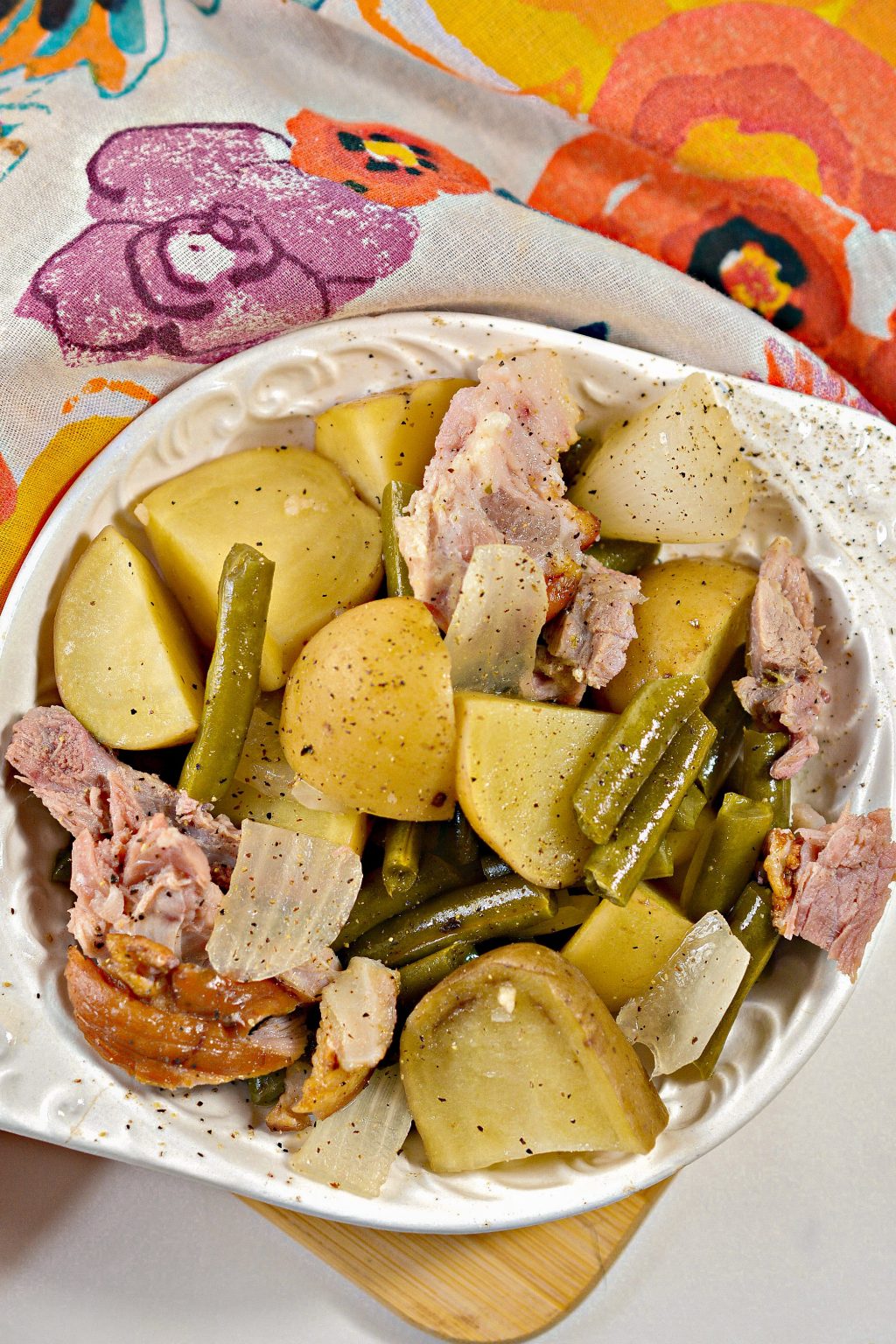 Slow Cooker Ham, Green Beans, and Potatoes Sweet Pea's Kitchen