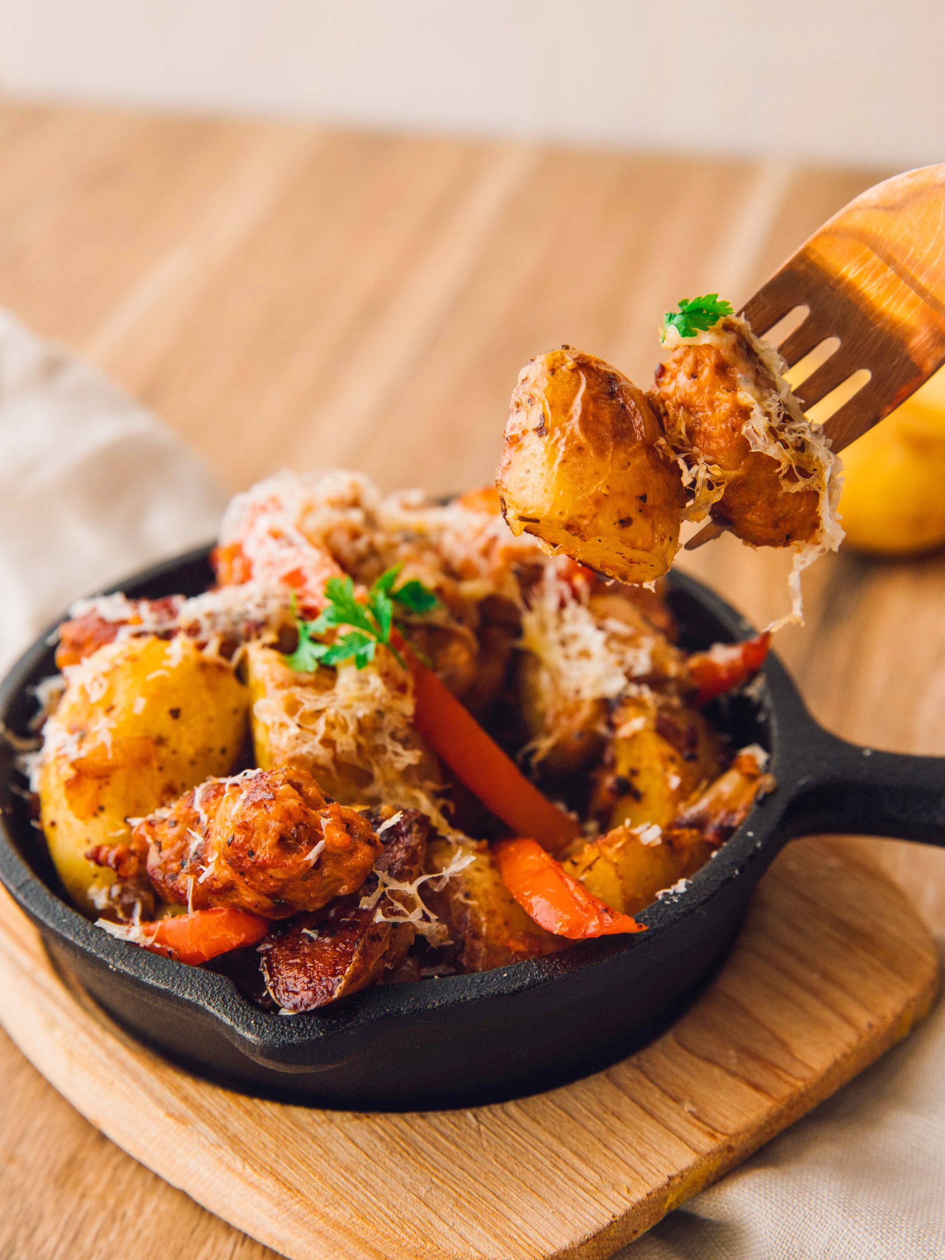 smoked sausage and potatoes, sausage and potatoes skillet, sausage potato skillet