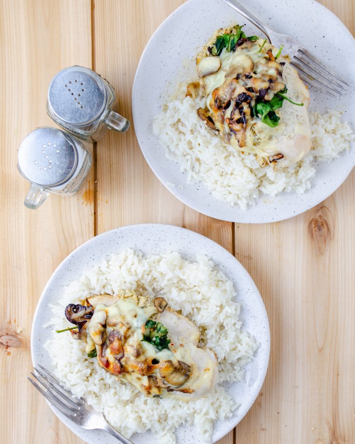 Smothered Chicken with Creamed Spinach - Sweet Pea's Kitchen