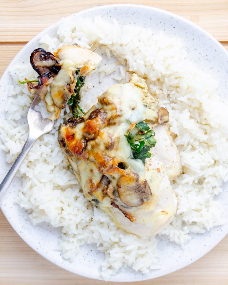Smothered Chicken with Creamed Spinach - Sweet Pea's Kitchen