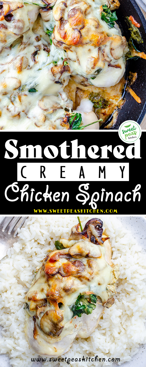 Smothered Chicken with Creamed Spinach on pinterest