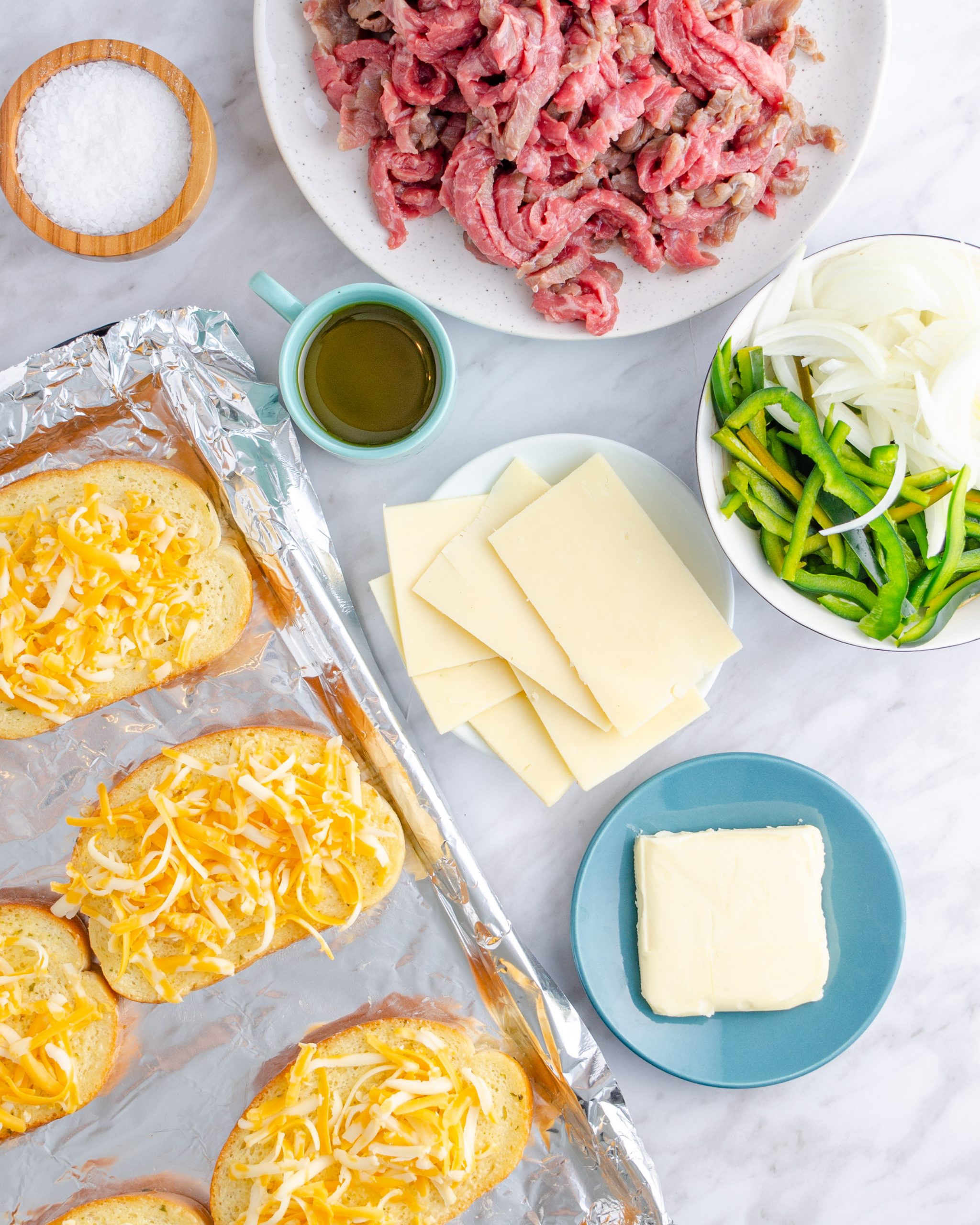 steak and cheese garlic toast ingredients