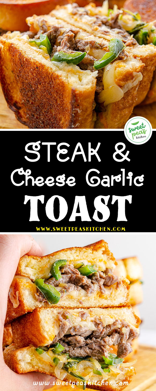 steak and cheese garlic toast on pinterest