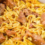 beef and noodles recipe, stove top beef and noodles, homestyle beef and noodles