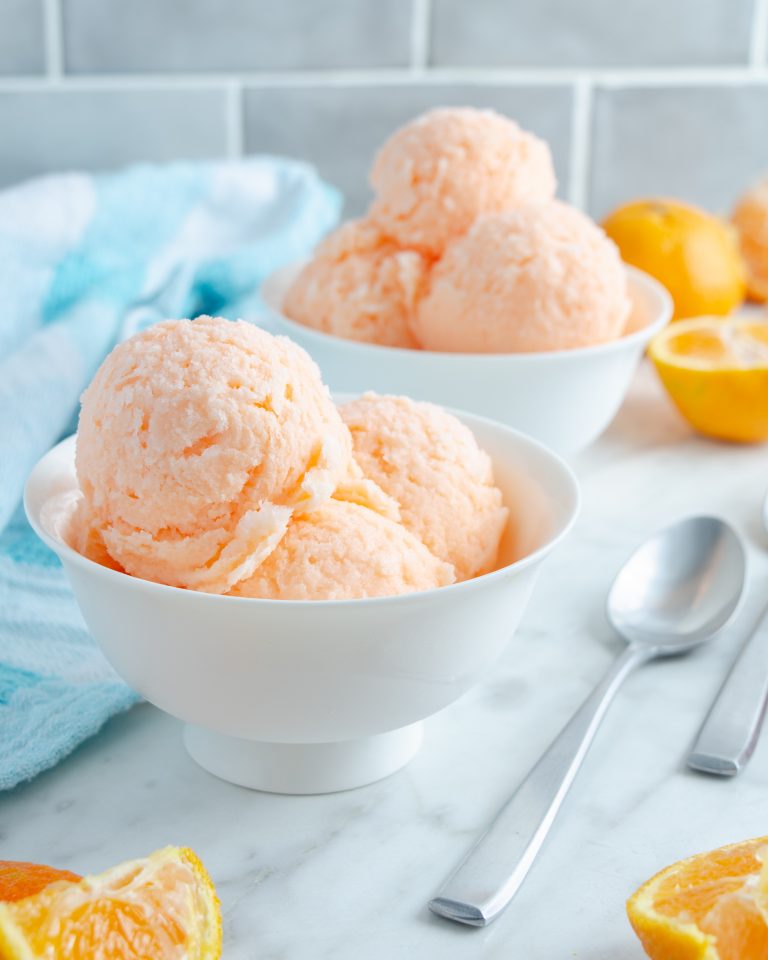 2 Ingredient Orange Sherbert Sweet Pea's Kitchen