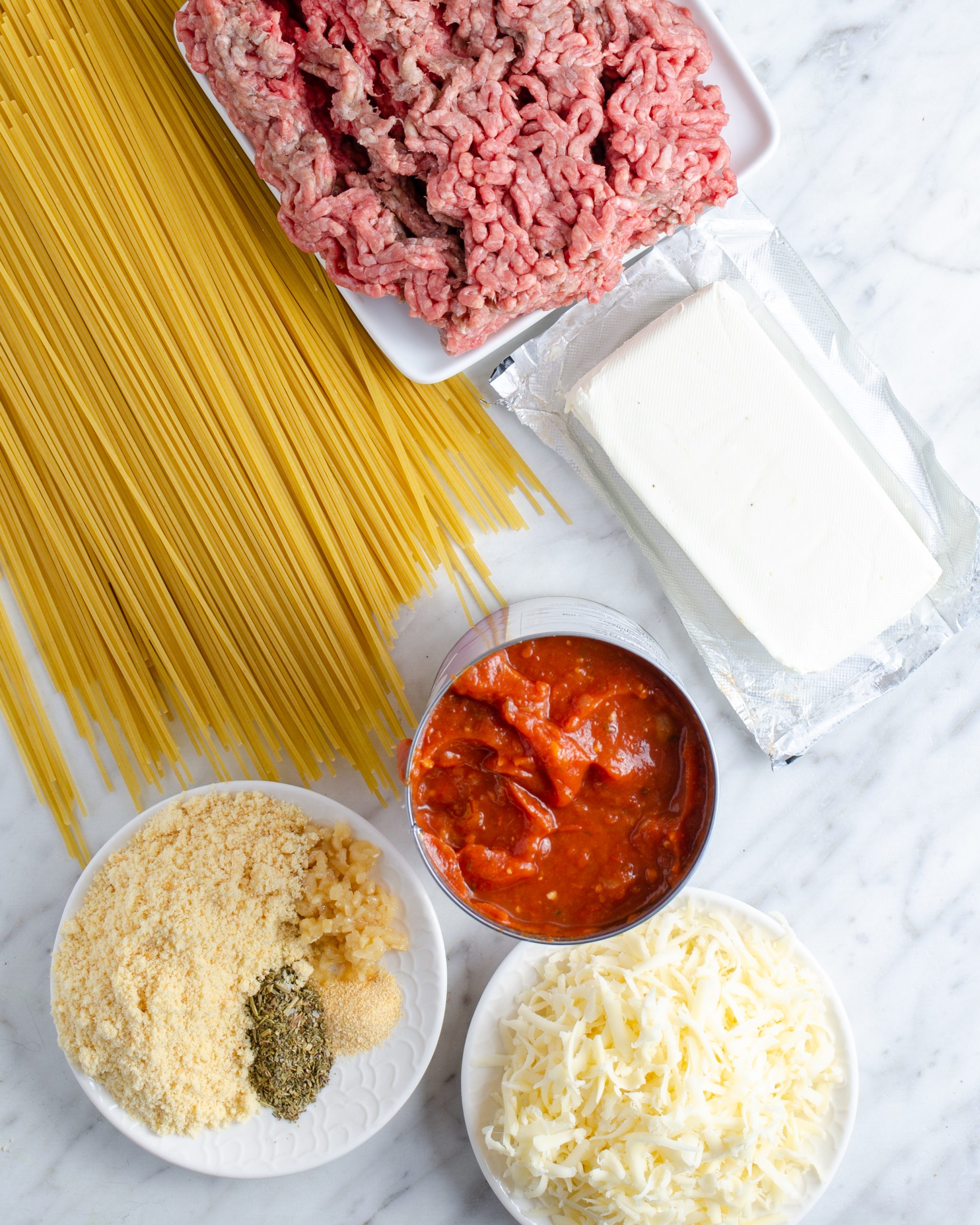 baked spaghetti with cream cheese ingredients