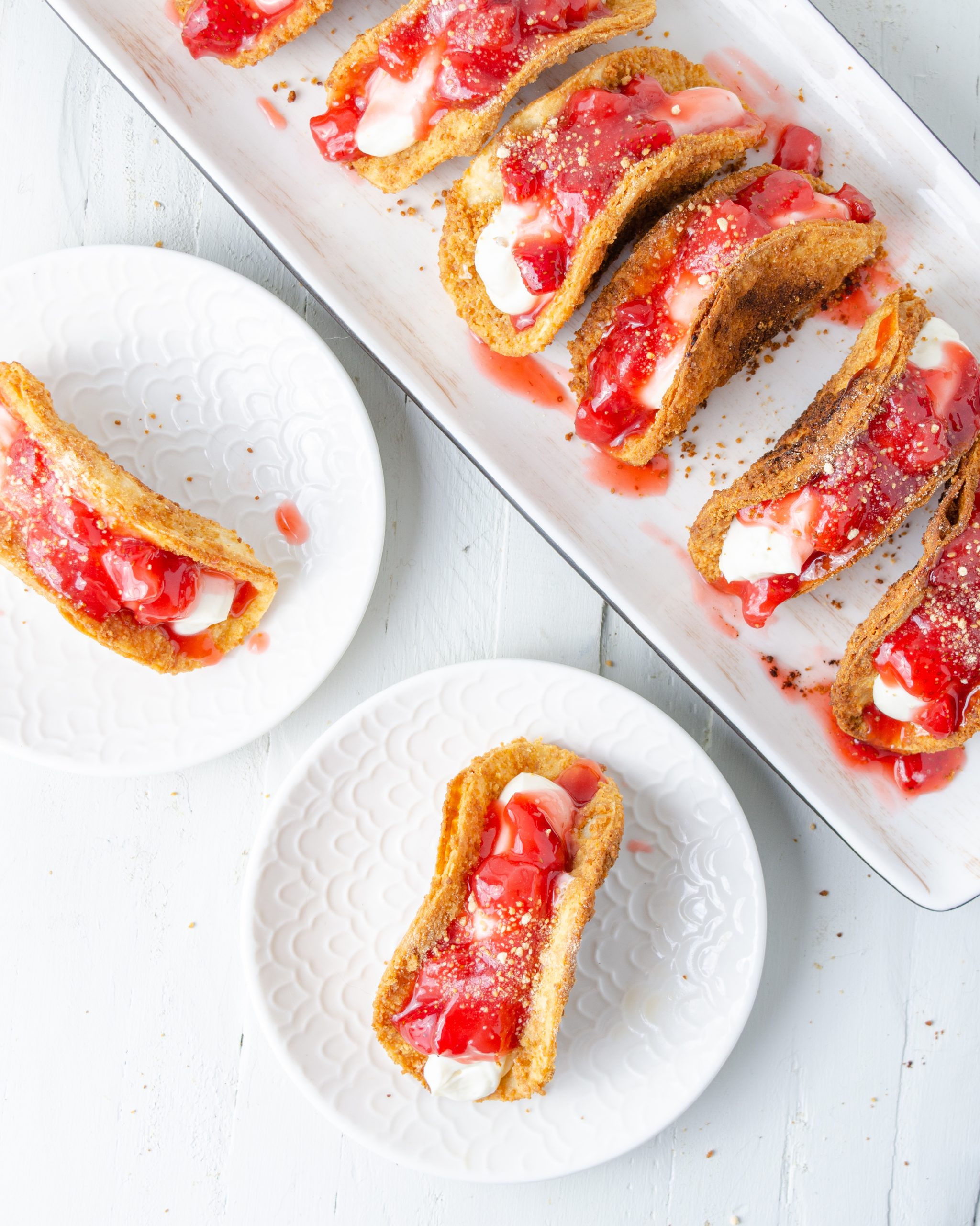 dessert tacos, cheesecake tacos, strawberry cheesecake tacos