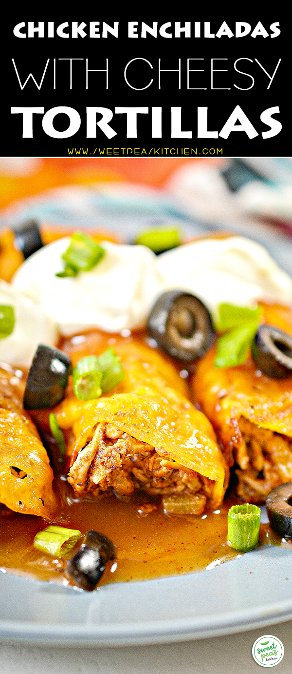 Chicken Enchiladas with Cheesy Tortillas on Pinterest