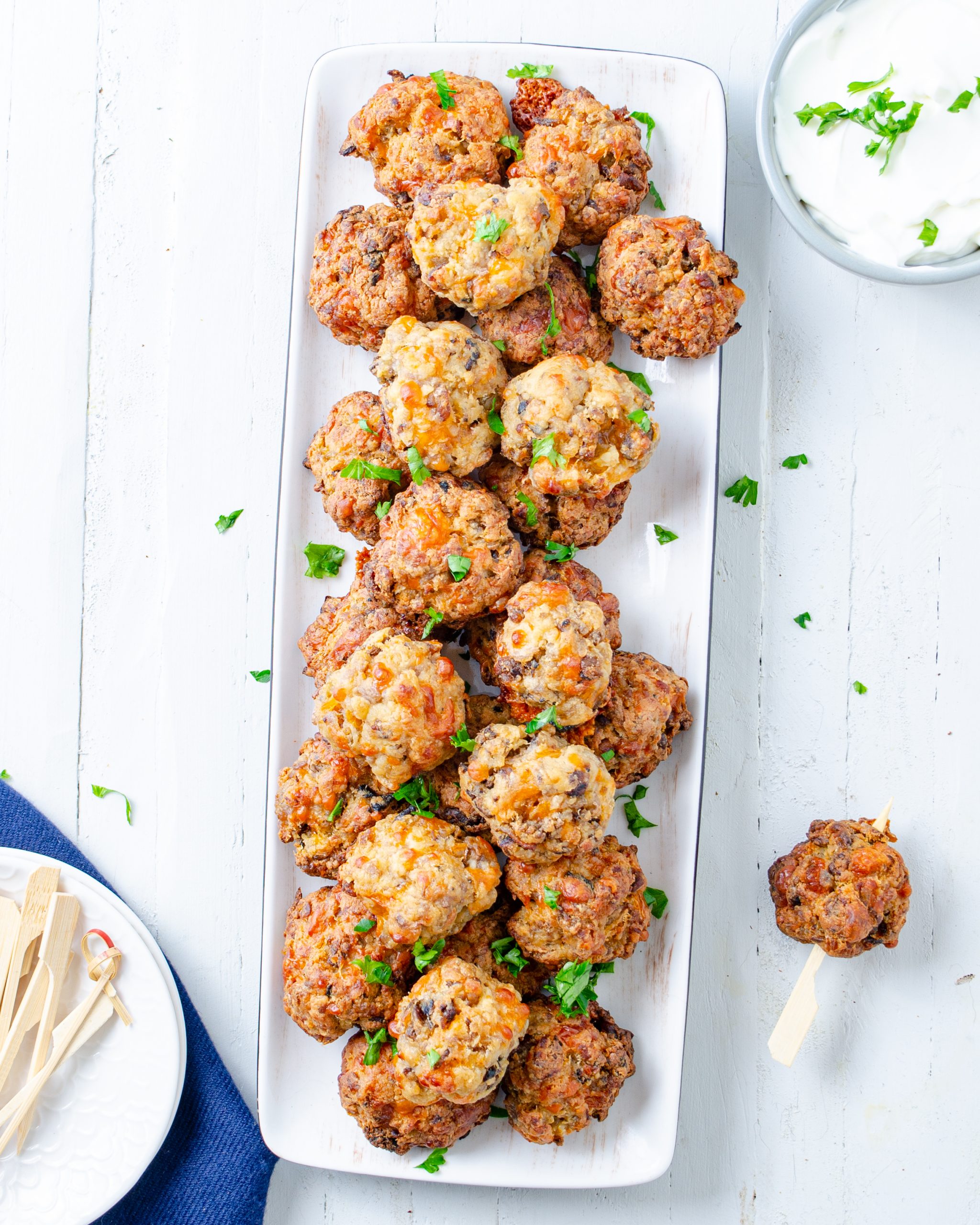 sausage hashbrown bites, breakfast sausage balls, sausage ball recipe