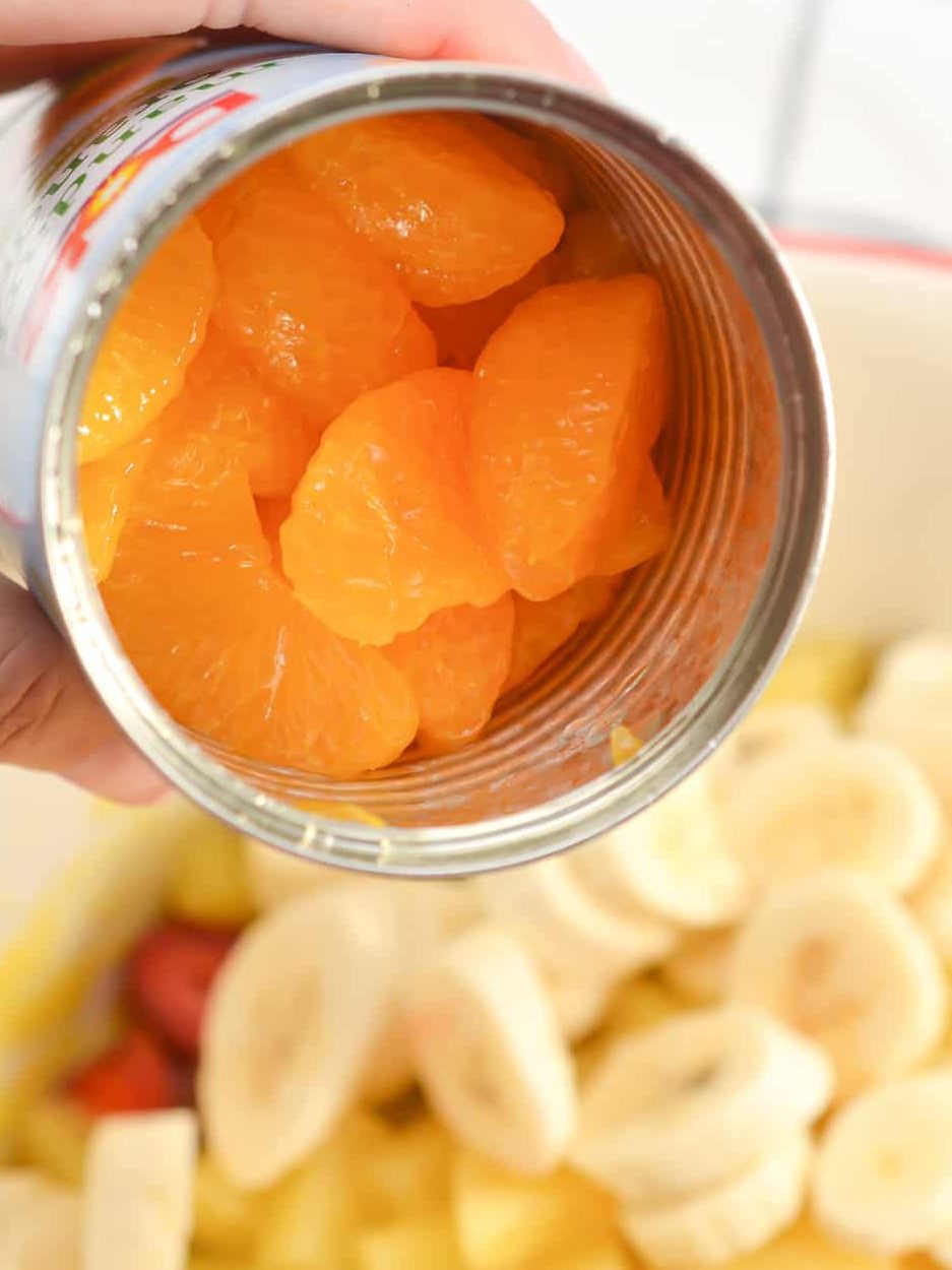 add 1 can of mandarin orange slices drained.