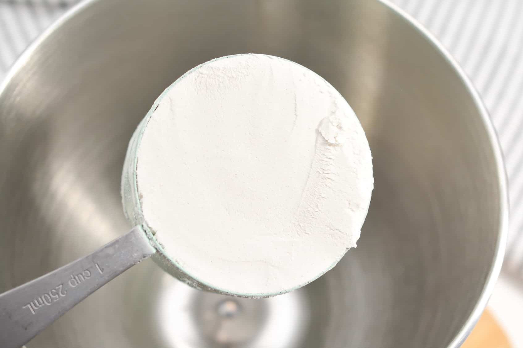 Add 2 ¼ cups of all-purpose flour.