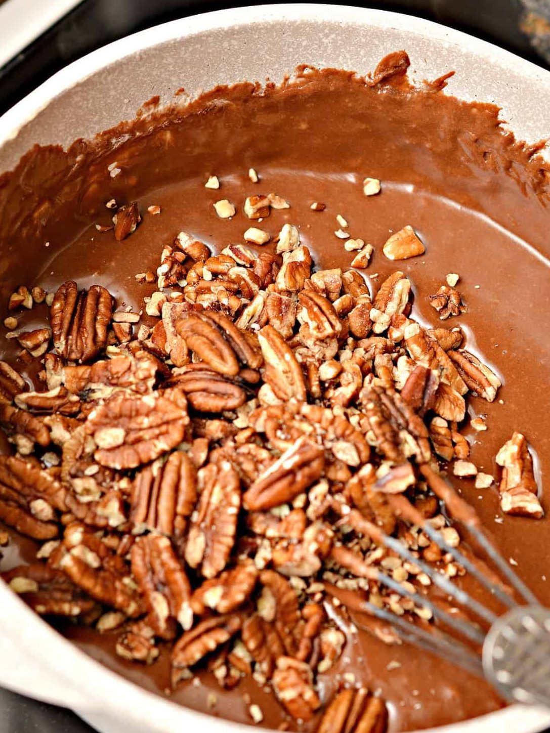 add the pecans.