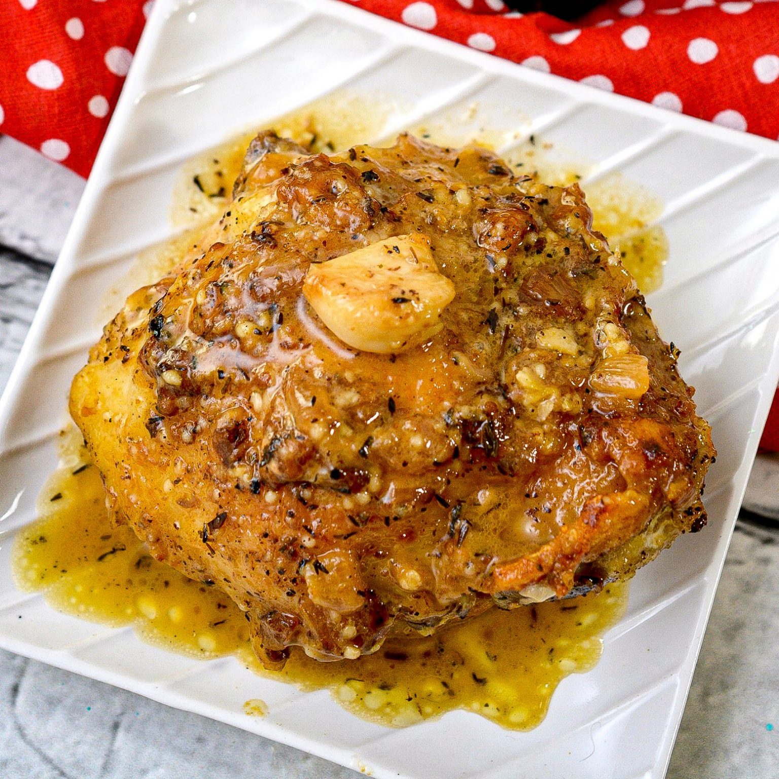 Garlic Roasted Chicken Thighs with Parmesan Gravy Sweet Pea's Kitchen