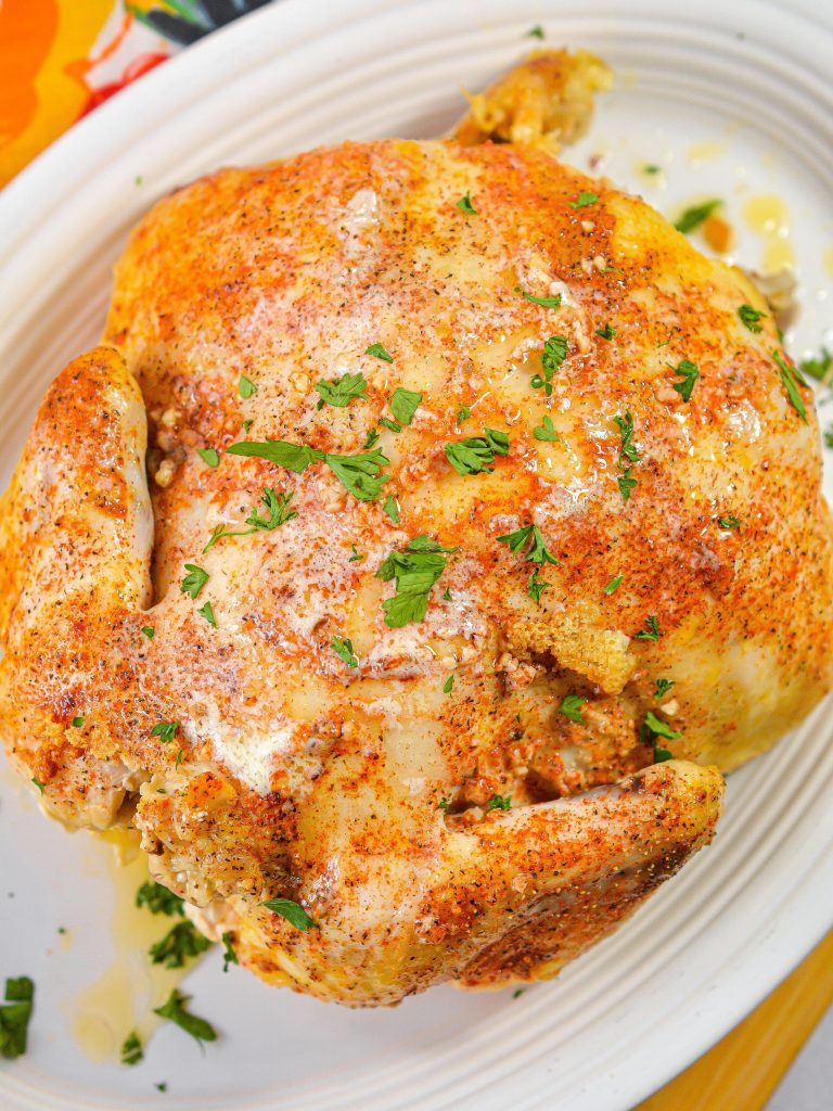 Garlic Roasted Chicken in a Crockpot - Sweet Pea's Kitchen