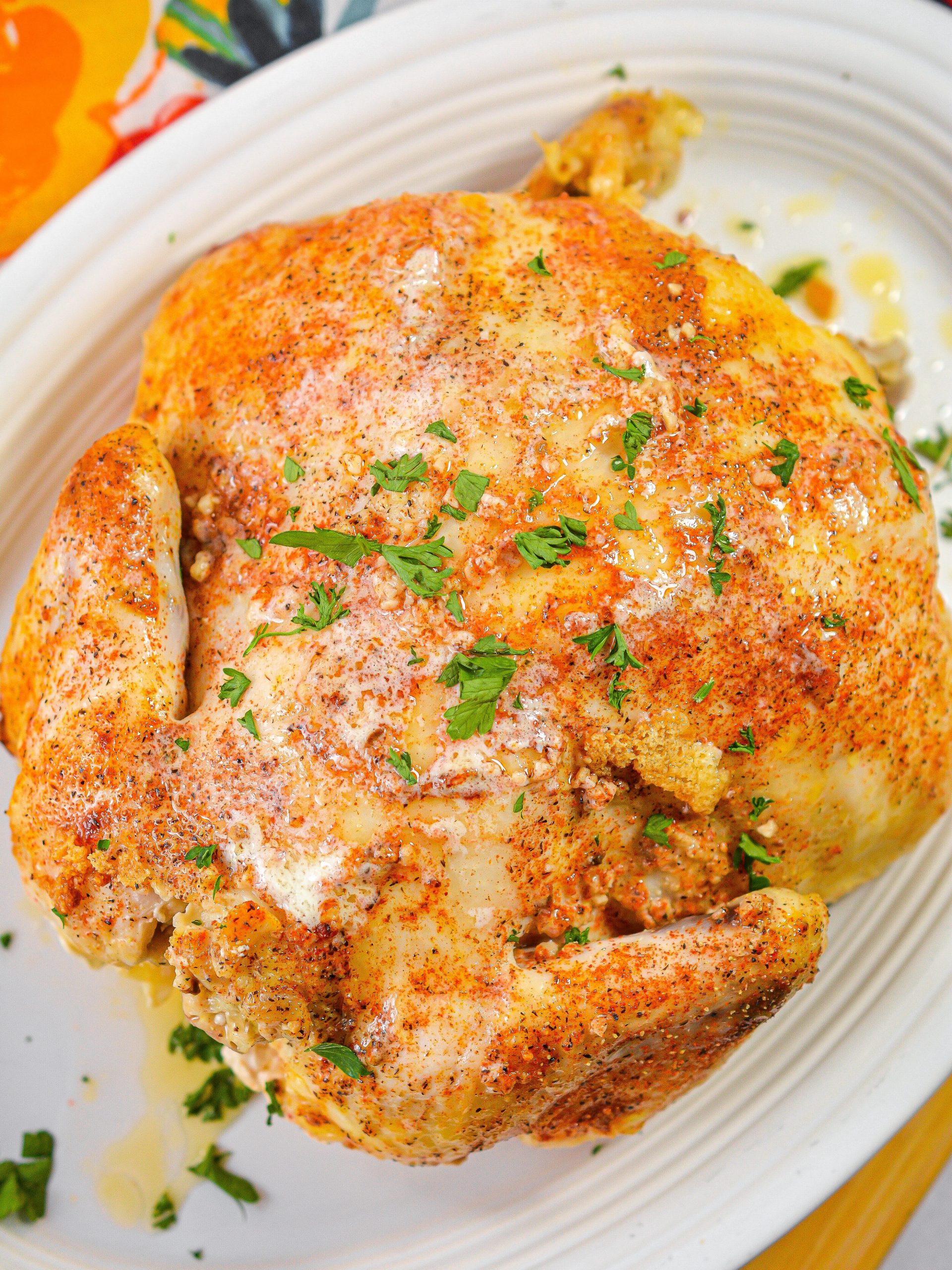 Garlic Roasted Chicken in a Crockpot, Garlic Roasted Chicken in a Crockpot recipe, Roasted Chicken in a Crockpot
