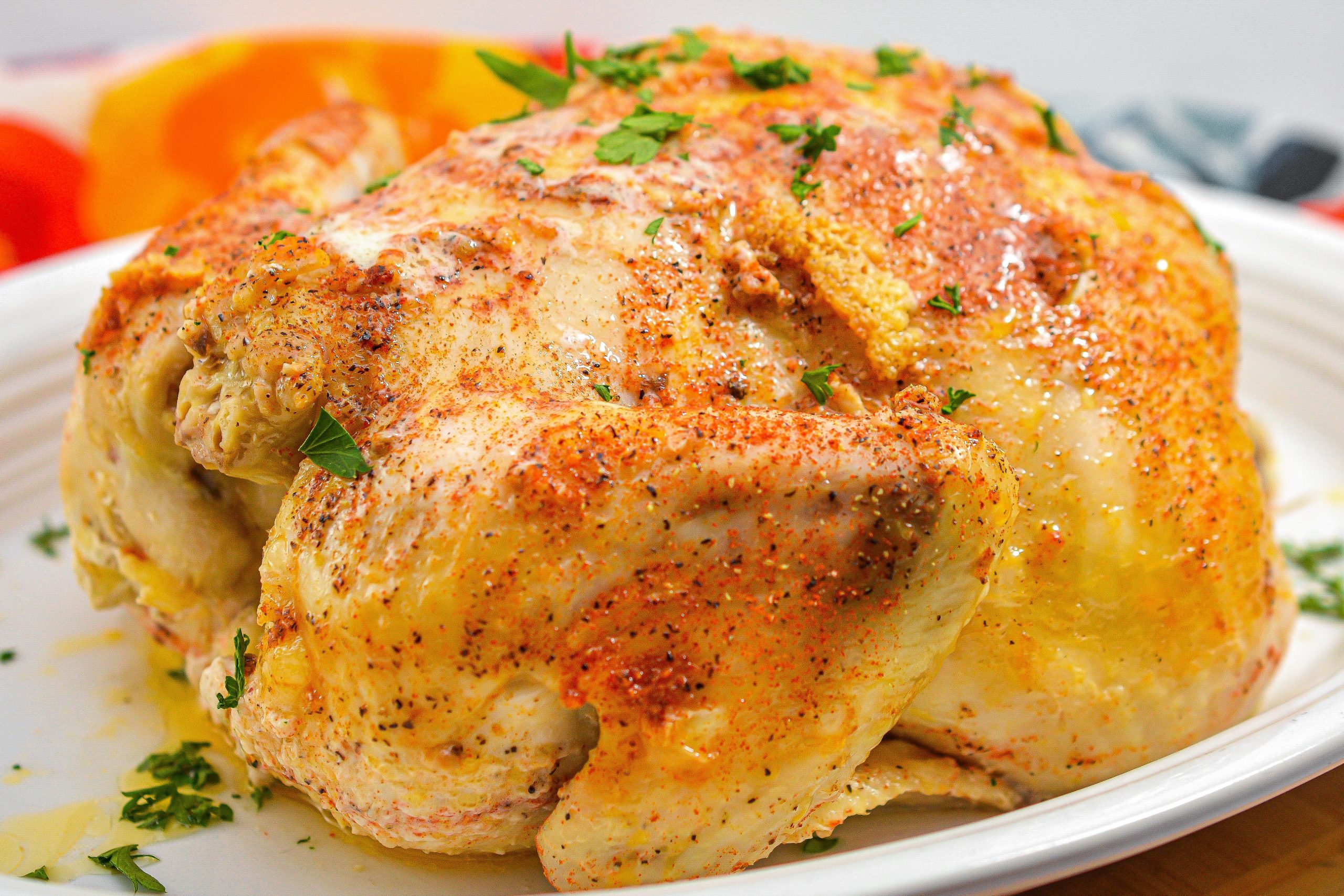 Garlic Roasted Chicken in a Crockpot, Garlic Roasted Chicken in a Crockpot recipe, Roasted Chicken in a Crockpot