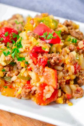 Ground beef and peppers skillet - Sweet Pea's Kitchen