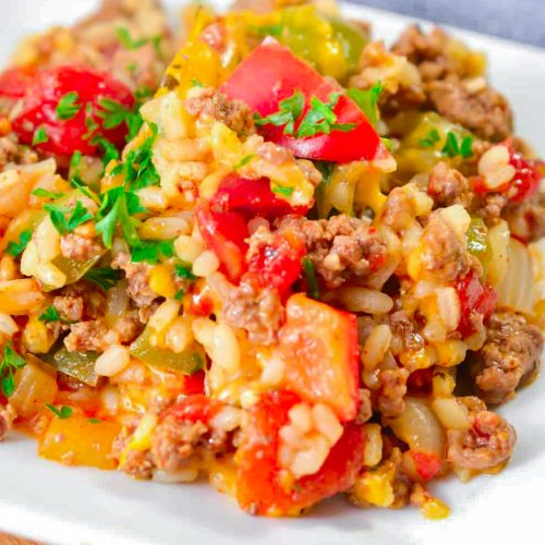 Ground beef and peppers skillet Sweet Pea's Kitchen