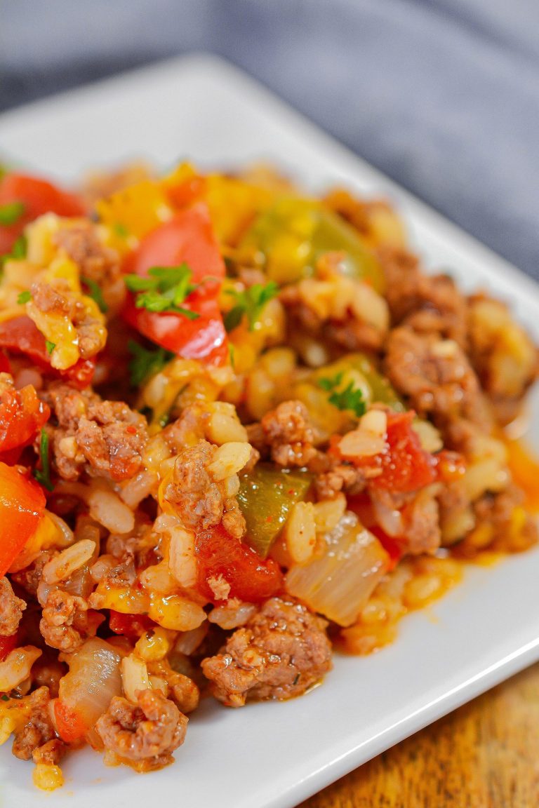 Ground beef and peppers skillet - Sweet Pea's Kitchen