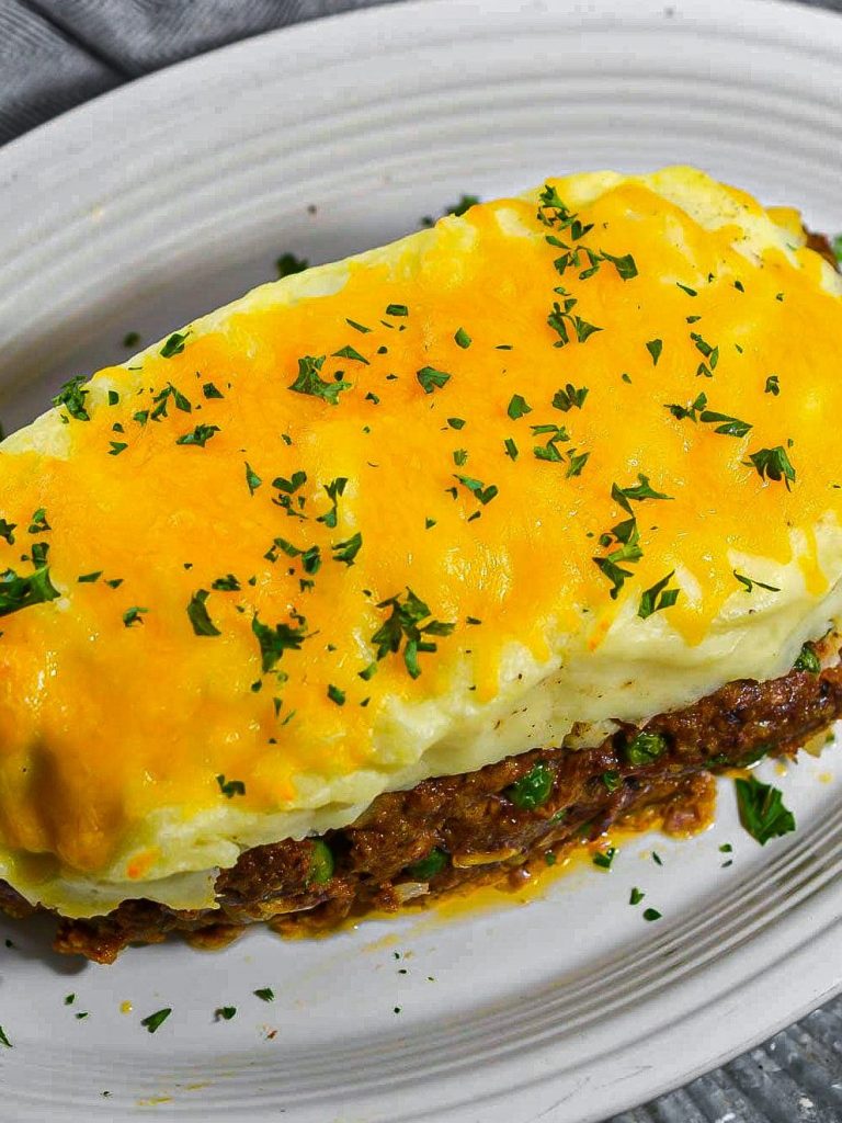 Meatloaf with Mashed Potatoes and Cheese - Sweet Pea's Kitchen