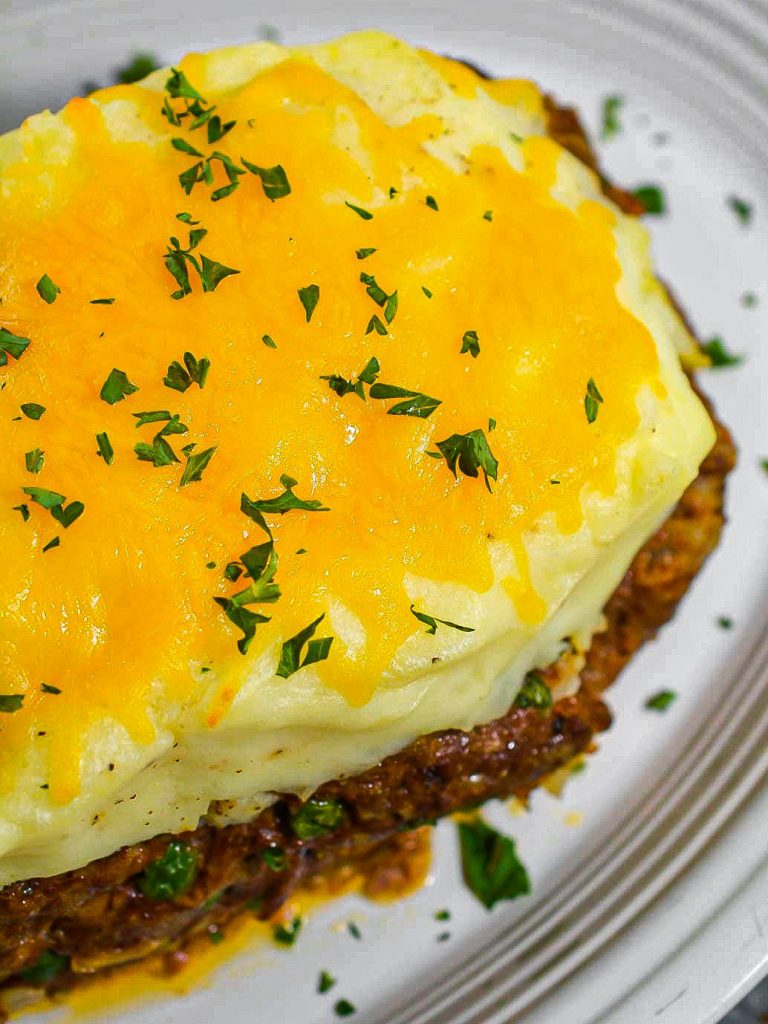 Meatloaf with Mashed Potatoes and Cheese - Sweet Pea's Kitchen