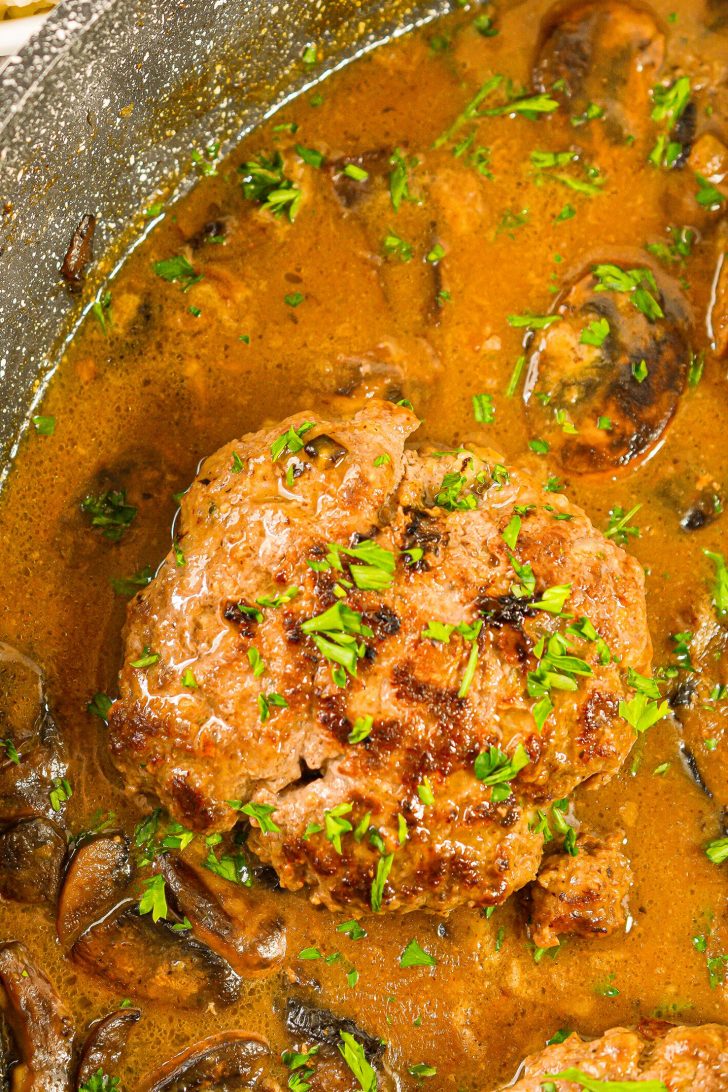 Salisbury Steak with Mashed Potatoes and Mushroom Gravy - Sweet Pea's ...