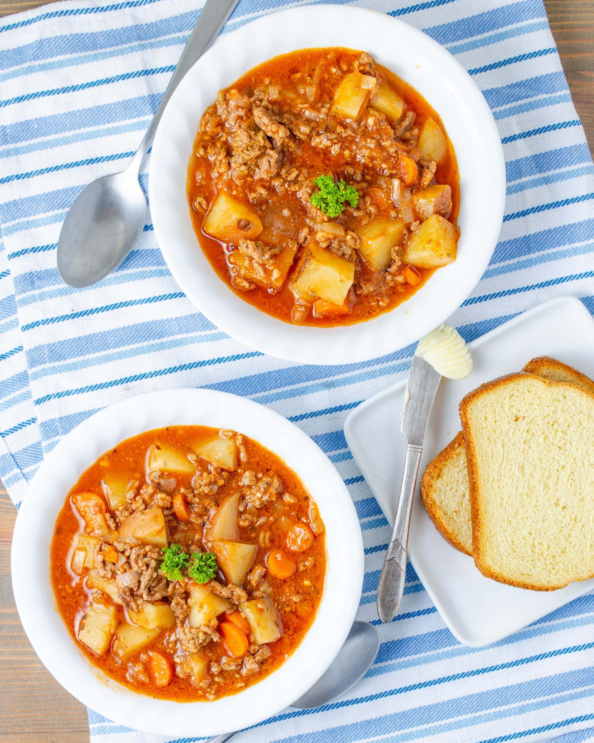 slow cooker poor man's stew, poor man's stew, ground beef stew