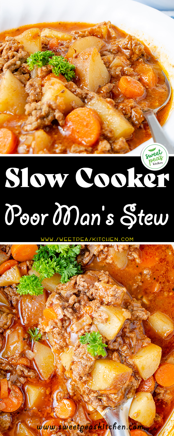 slow cooker poor man's stew on Pinterest