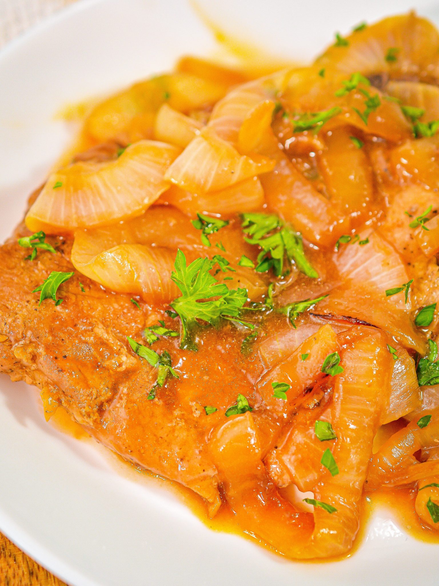 Smothered Pork Chops with Onions in Red Eye Gravy Sweet Pea's Kitchen