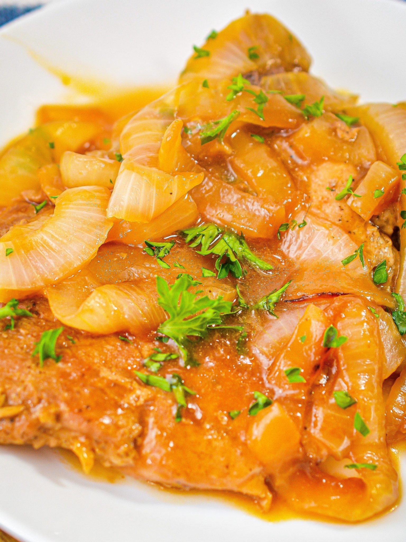 Smothered Pork Chops with Onions in Red Eye Gravy Sweet Pea's Kitchen
