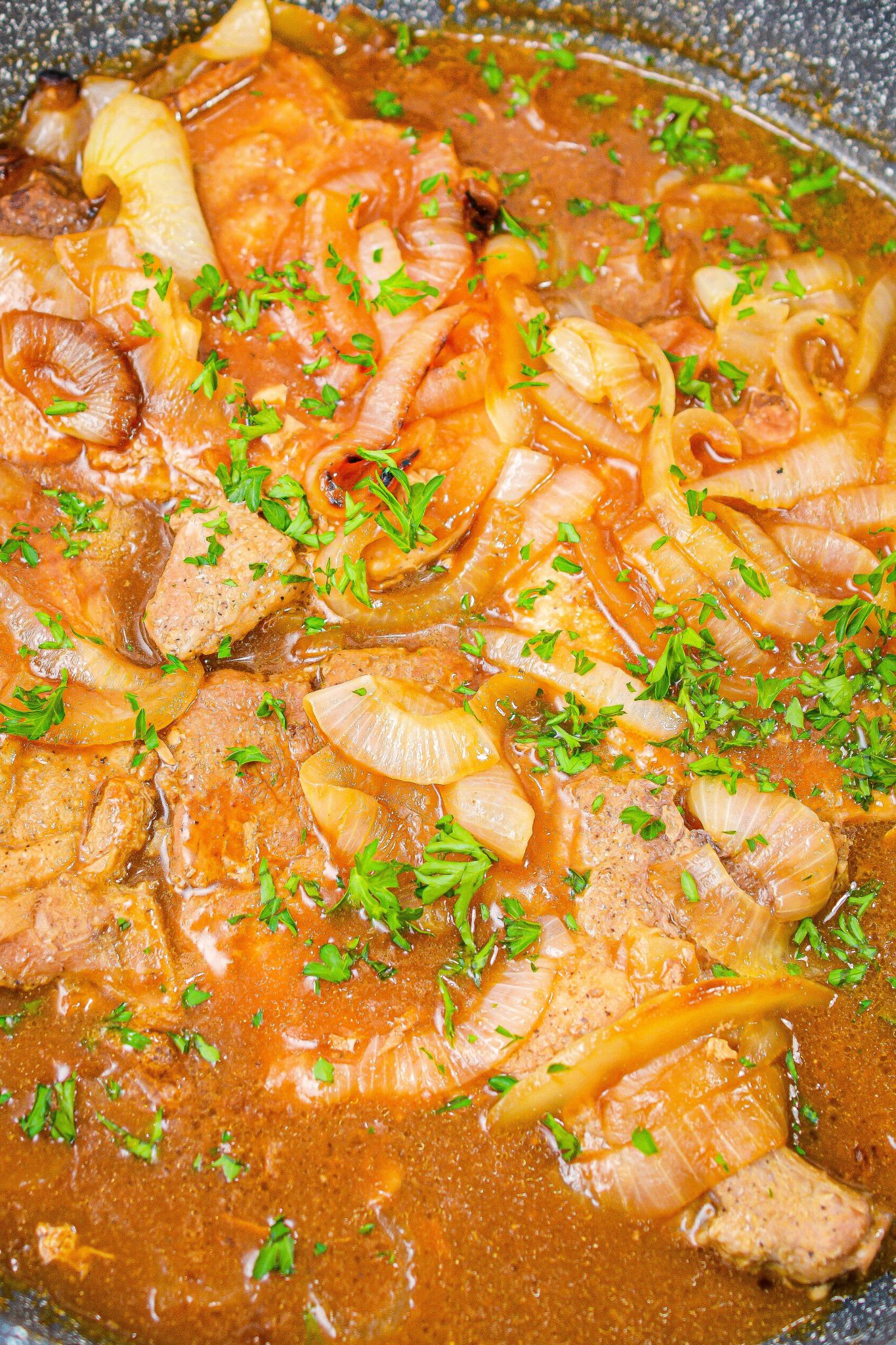 Smothered Pork Chops with Onions in Red Eye Gravy Sweet Pea's Kitchen