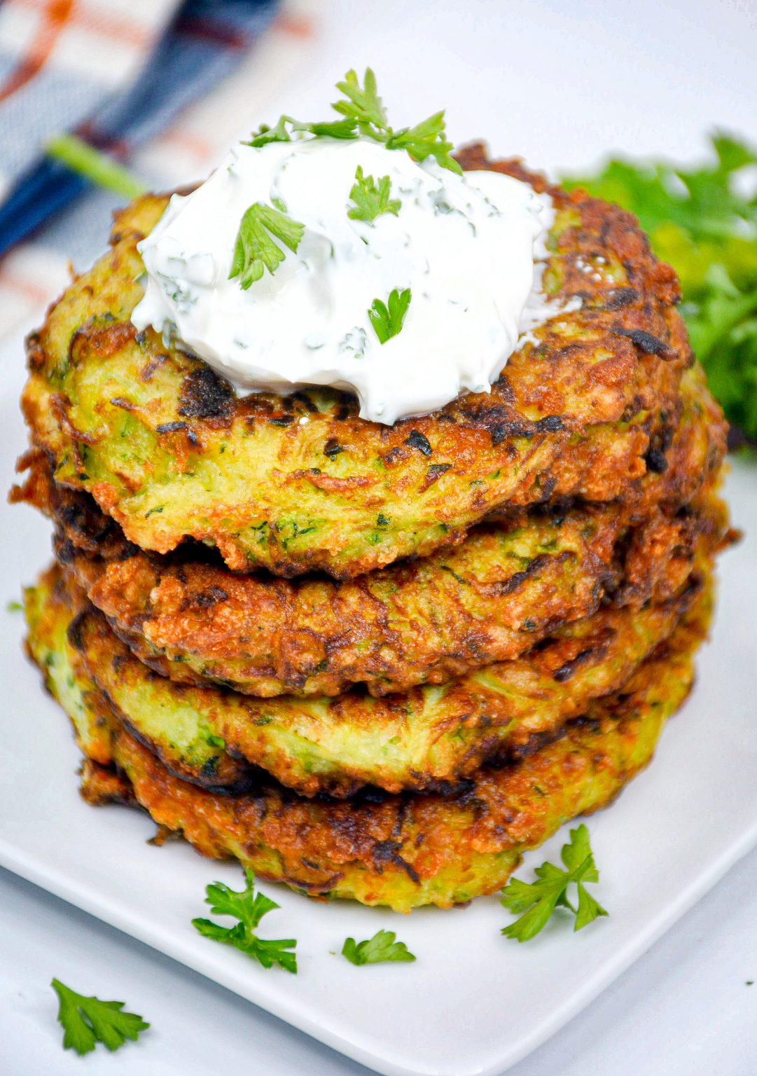 Zucchini Parmesan Cheese Fritters - Sweet Pea's Kitchen
