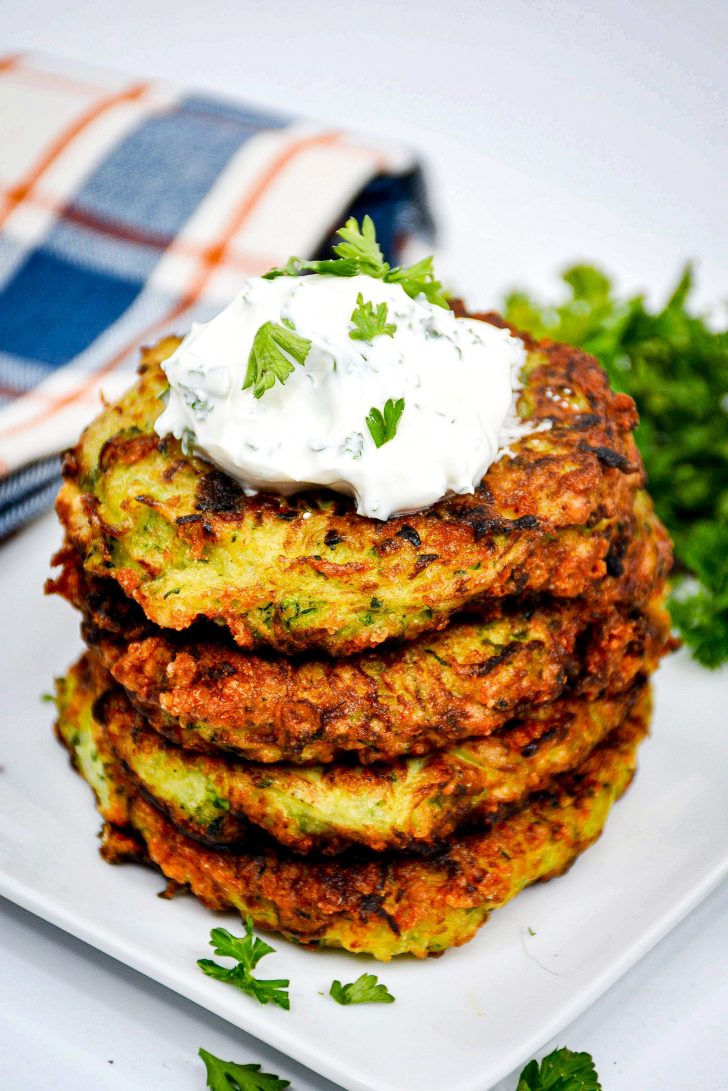 Zucchini Parmesan Cheese Fritters Sweet Peas Kitchen