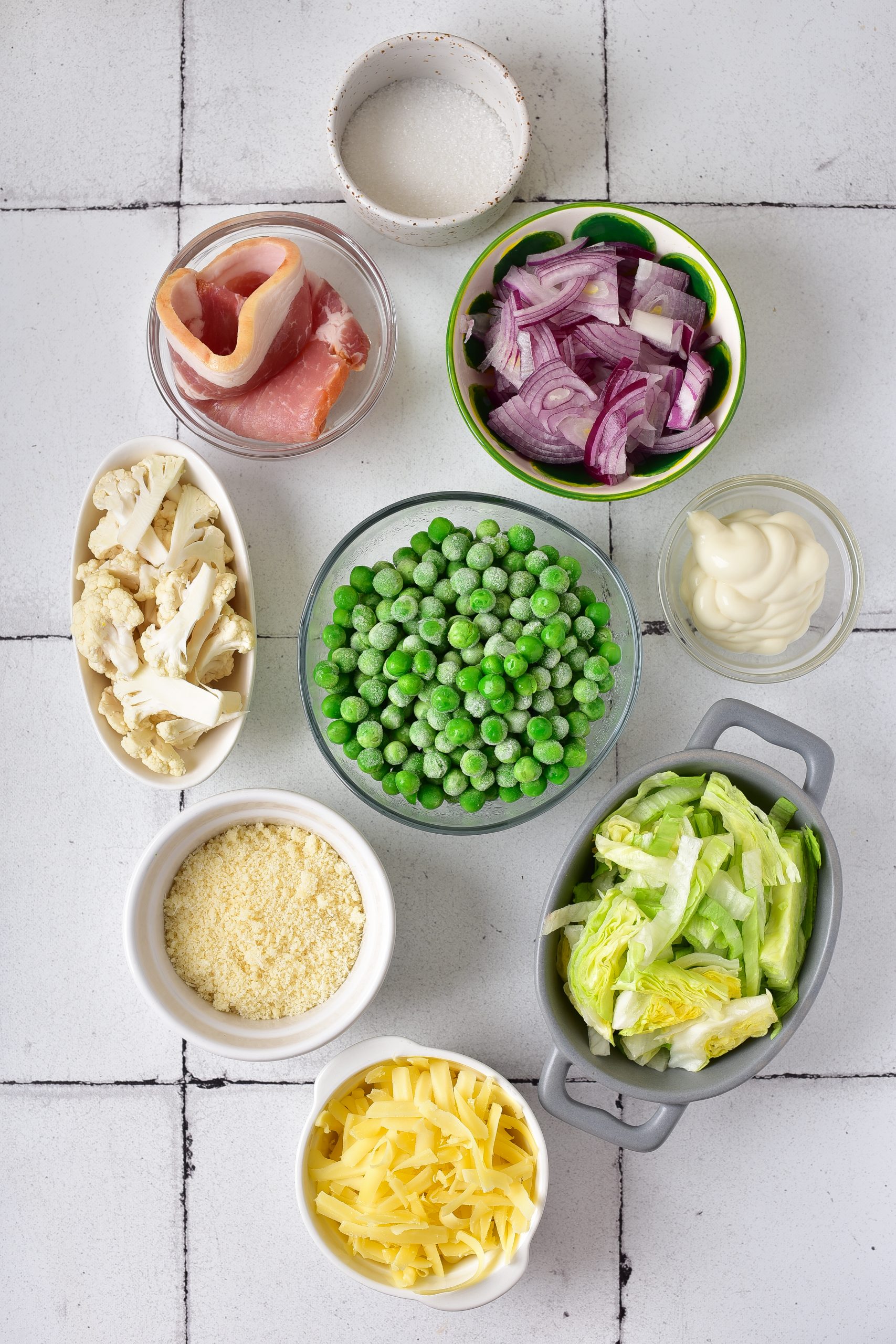 30-Minute Seven Layer Salad ingredients
