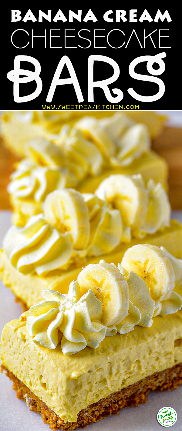 banana cream cheesecake bars on Pinterest