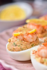 Cajun Shrimp Deviled Eggs - Sweet Pea's Kitchen