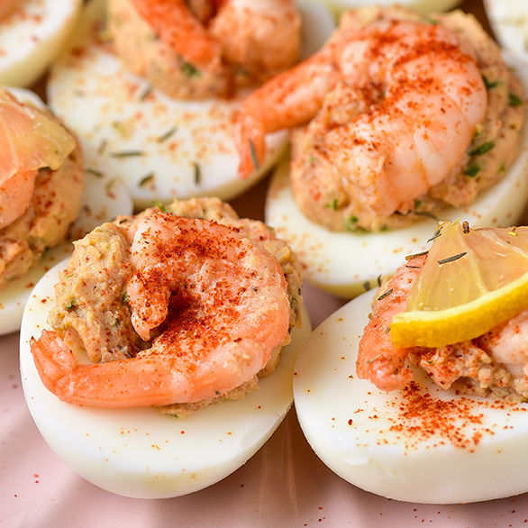 Cajun Shrimp Deviled Eggs - Sweet Pea's Kitchen