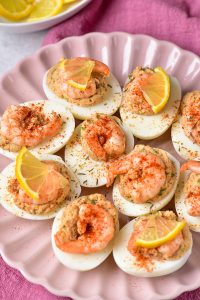 Cajun Shrimp Deviled Eggs - Sweet Pea's Kitchen