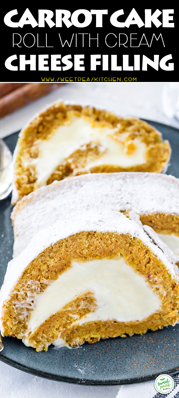carrot cake roll with cream cheese filling on pinterest