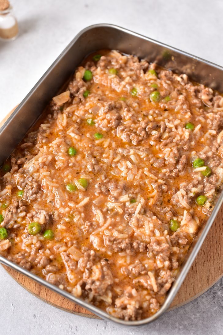 Cheesy Ground Beef Rice Casserole - Sweet Pea's Kitchen