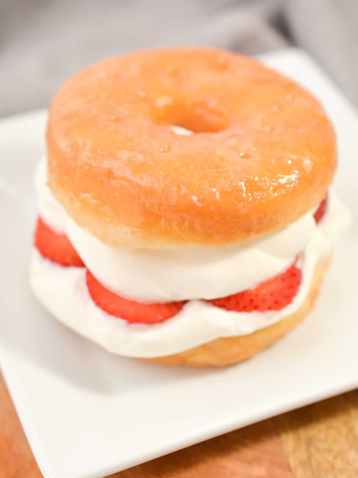 Glazed Donut Strawberry Shortcake 