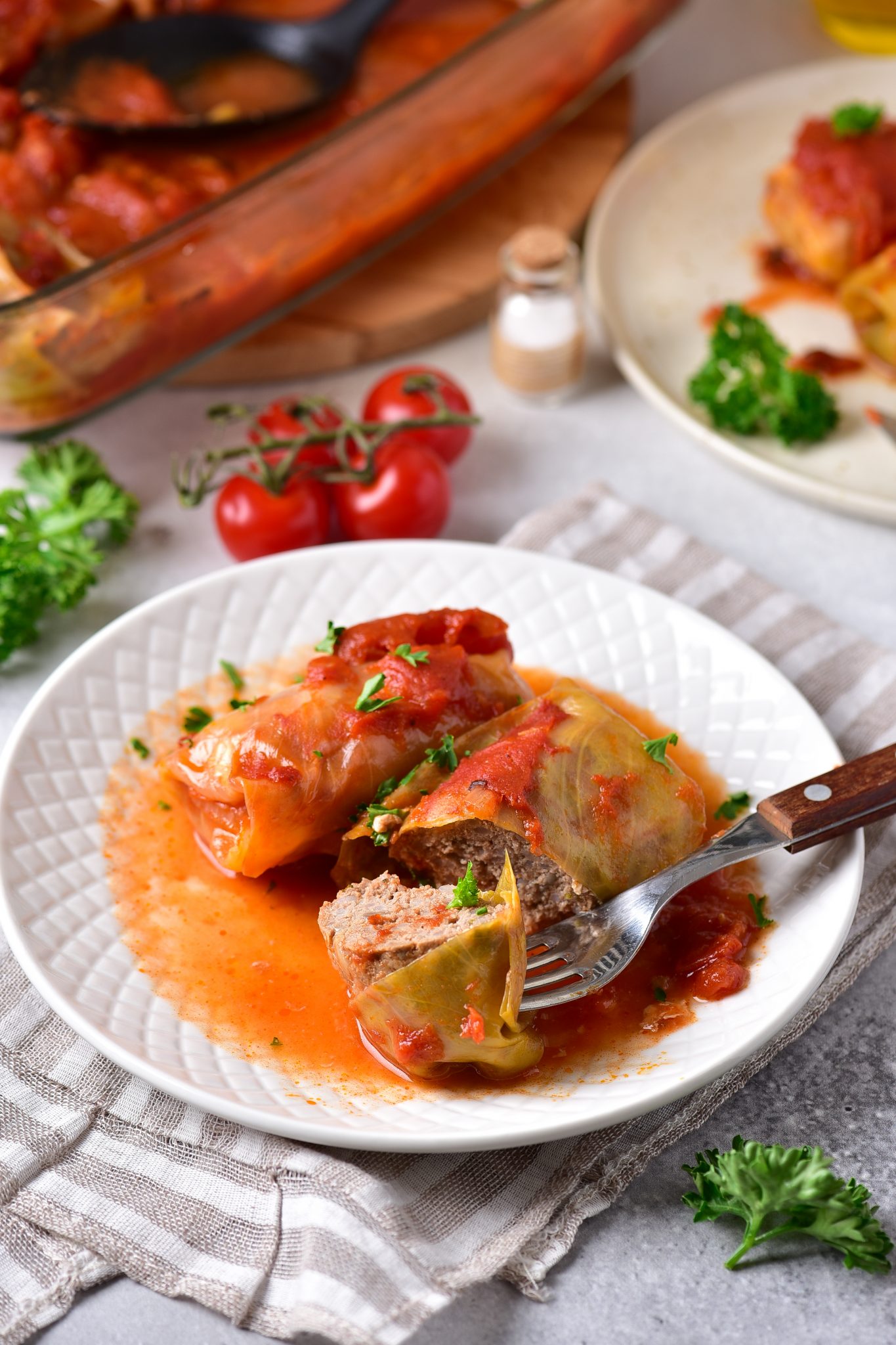 Stuffed Cabbage Rolls with Tomato Sauce - Sweet Pea's Kitchen