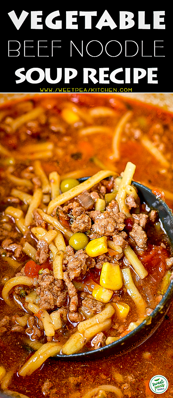 Beef vegetable noodle soup on Pinterest