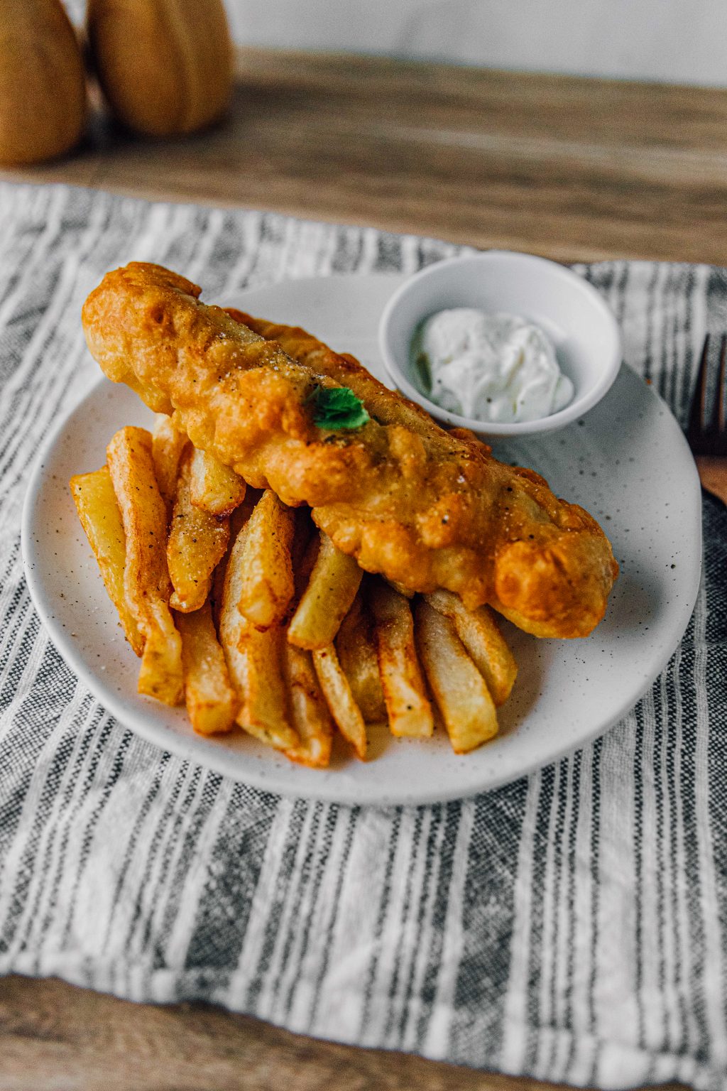 British Beer Battered Fish & Chips - Sweet Pea's Kitchen