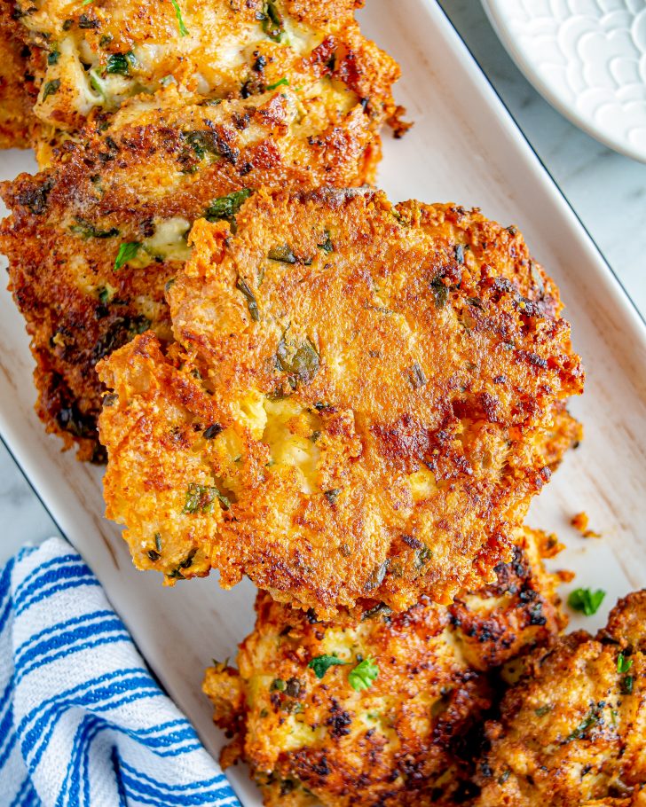 Cheesy Chicken Fritters Recipe - Sweet Pea's Kitchen
