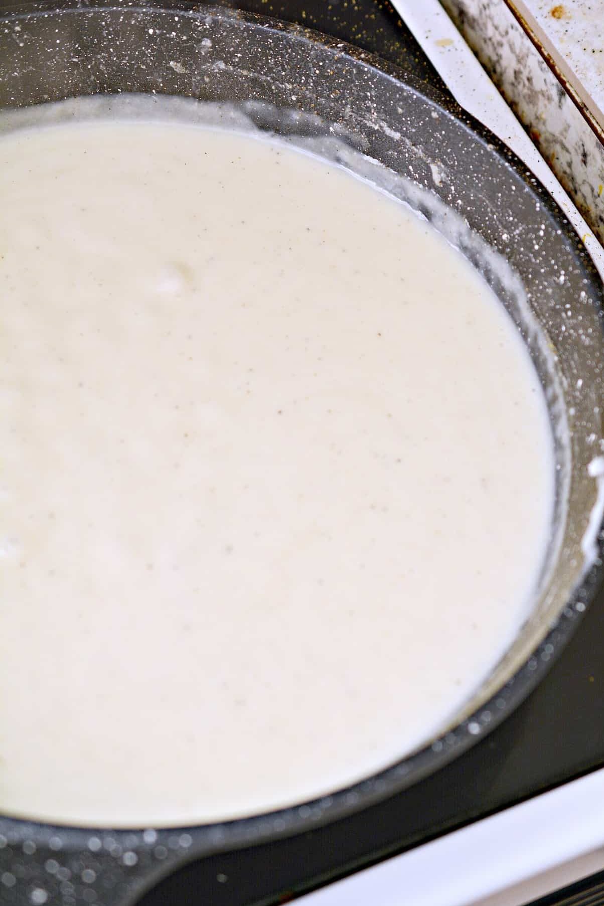 Stir in the heavy whipping cream