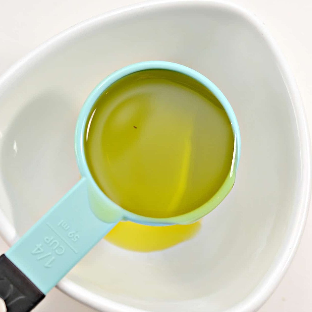 Adding ¼ C. Olive oil